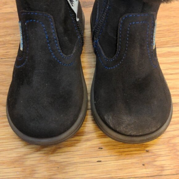 Moschino Chocolate Brown Suede Kids Boots size 21 approx 5.5 toddler luxury - Picture 6 of 7